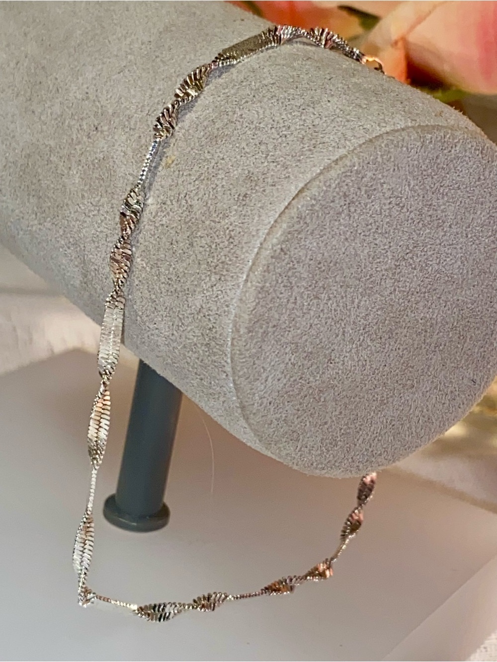 Avon Silver Twisted Wave Anklet